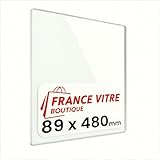 BRISACH   modèle : gl1 89   89 x 480 x 4 mm   Vitre d’Insert pour cheminée et poêle à Bois   Verre de Rechange Haute température   jusqu'à 800°C
