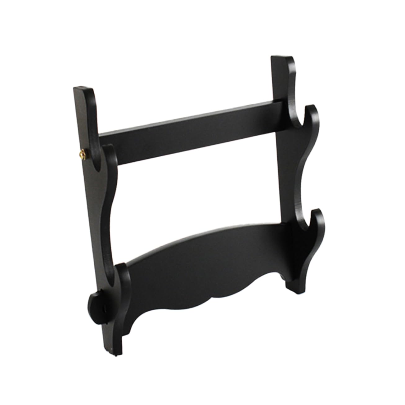 Kisangel 2-layer Sword Display Shelf Wooden Stand for Flutes Collections Home Decor Craft Show Essential