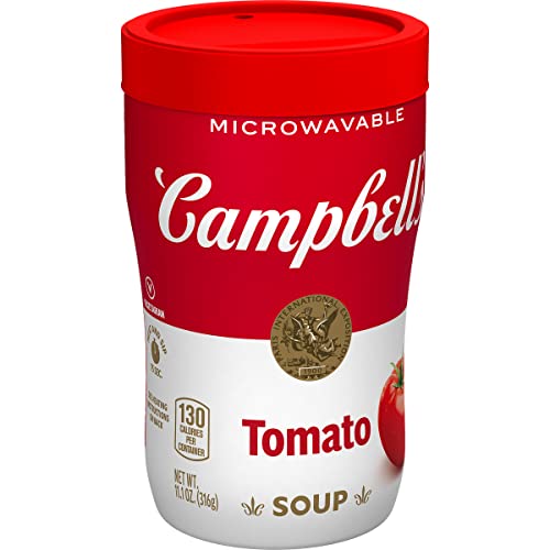 Campbell's Sipping Soup, Classic Tomato Soup, 11.1 Oz Microwavable Cup (Case Of 8) #TOP5
