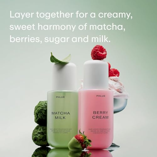 Image of PHLUR Berry Matcha Latte Body Mist Set, 8 Fl Oz Each ($78 Value) - Hair and Body Perfume for Women