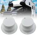 AUROLYNNE 2Pcs Rv Plumbing Vent Cover Camper Vent Caps Plastic Roof Cover Fits for RV Trailer Camper Motorhome 1 to 2 3/8 Inch Pipe White