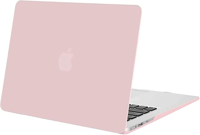 MOSISO Compatible with MacBook Air 13 inch Case (Models: A1466/A1369, Older Version 2010-2017 Release), Protective Plastic Hard Shell Cover Case, Rose quartz