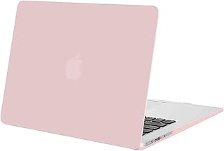 MOSISO Compatible with MacBook Air 13 inch Case Old Version 2010-2017 Release (Models: A1466 & A1369), Protective Plastic Hard Shell Case Cover, Rose Quartz
