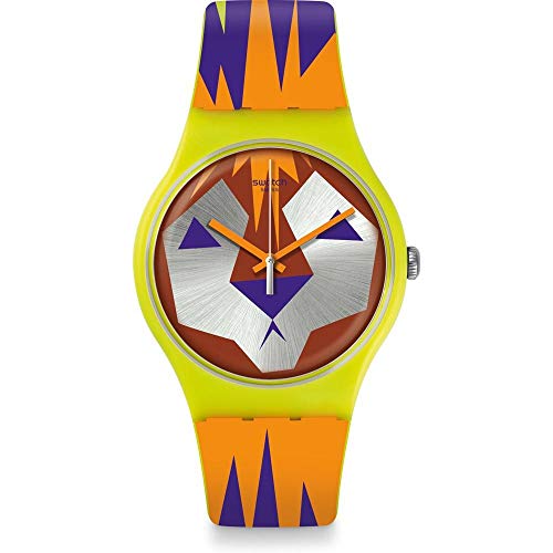 Swatch Damen Armbanduhr Digital Quarz Silikon SUOJ106