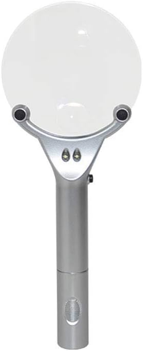 5X-10X Handheld Magnifier Illuminated Reading Magnifying Lens Jewelry Loupe for, Crafts, Hobby