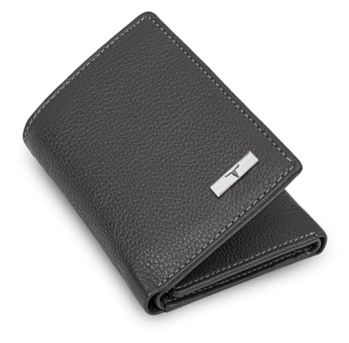 Image of URBAN FOREST Travis Grey Leather Wallet for Men
