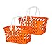 TOYANDONA 2pcs Shopping Basket Toys, Kids Grocery Basket with Handle for Kids Pretend Play Grocery Basket Toys