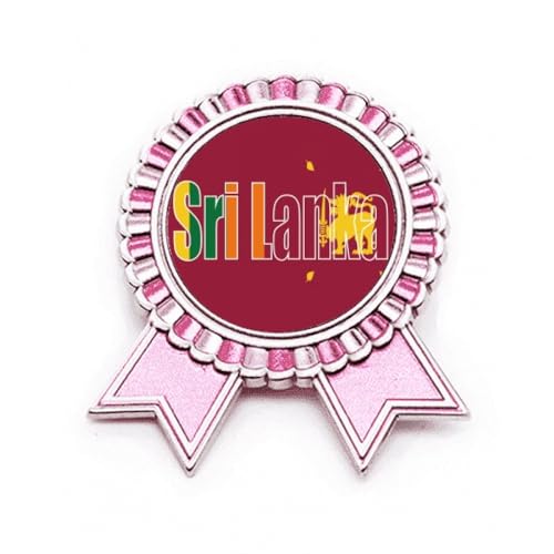 Broche drapeau pays Sri Lanka rose taille M pin's métal pour sac à dos