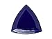 Tuxton CCZ-1248 Vitrified China Triangle Plate, 12-1/2", Cobalt (Pack of 6),