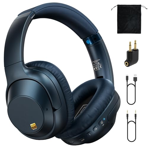 Bluetooth 5.2 Noise Cancelling Wireless Headphones for Travel