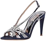 badgley mischka bridal Querlenker Badgley Mischka Damen Jacqueline Sandalen mit Absatz, Midnight Satin, 39.5 EU