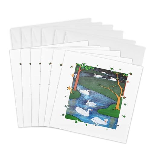 Cartes de vœux de Noël 3dRose 6x15 cm | Lot de 6 idéal contre les oublis