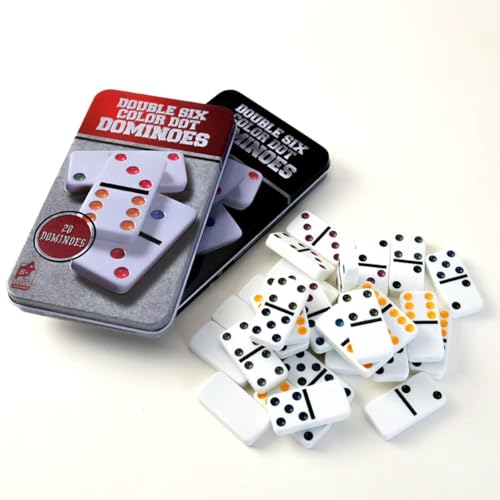 Jogo de Domino na Lata Caixa de Metal Dominó Osso 28 Peças Premium