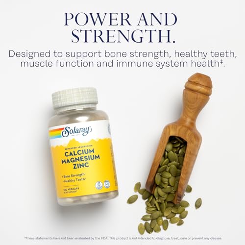 Solaray 5678625 Calcium Magnesium Zinc Supplement - With Calcium 1000Mg, Magnesium 500Mg - Bone Health, Muscle Function, Heart Health And Immune Support thumb #2