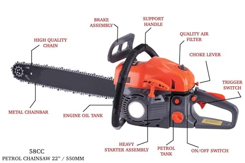 Image of SAURAN 58CC Chainsaw 22 inch Guide