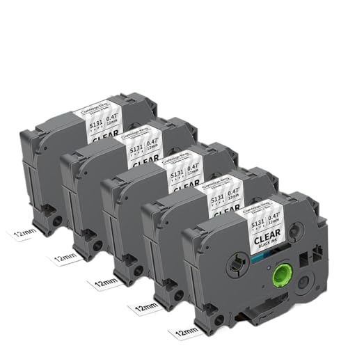 5PK TZES231 PTx[J[p̌݊̂e[v6mm 9mm 12mm^bNANڒTZES631 TZES221 TZES211f(Black on Clear)