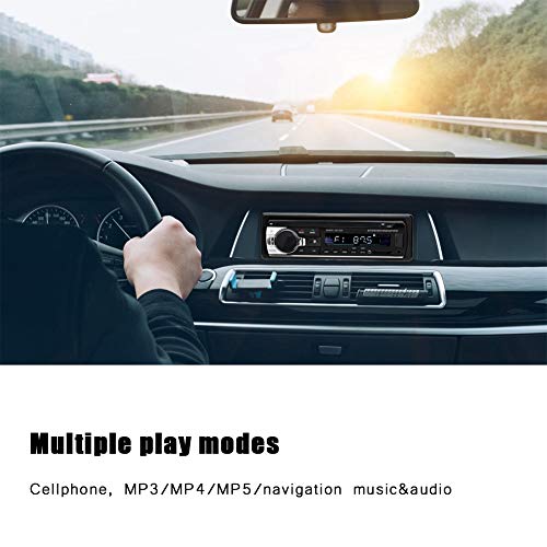Radio para auto Bluetooth MP5 4x60W con control remoto miniatura 5