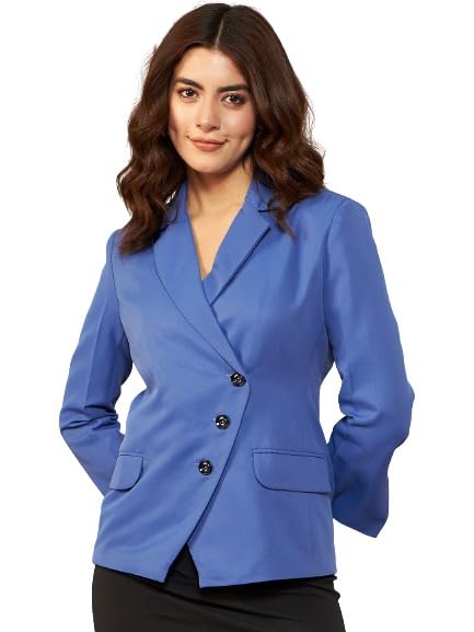 kassually Women Blazer Overlaped Three Button Blazer-picture-41