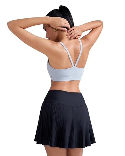 Image of RUNNING GIRL Sports Bras for Women,Light Impact Molded Cup Strap Sports Bra with Sewn in Pads,Best for A-C Cup