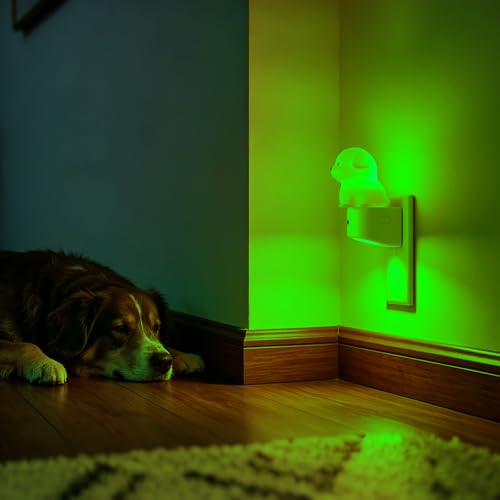 Image of DORESshop LED Night Light for Kids, 3D Cute Puppy Kids Night Light with Dusk to Dawn Sensor, RGB+Soft White 3000K Plug in Night Light for Kids Room Decor, Birthday Gift Nightlight for Kids