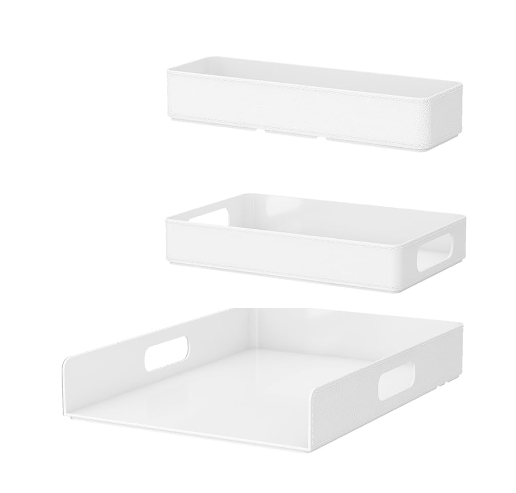 Plastic Textured Desk Organizer - (3 Piece Set)