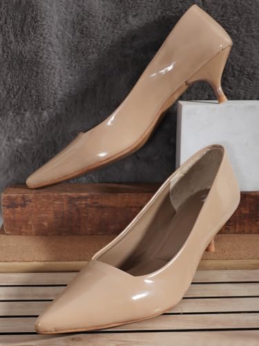 Image of Carlton London Women Comfortable Stiletto Heel Pointed Toe Slip On Fashion Shoes for Daily use, Office use, Casual use