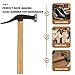 STOBAZA Shoe Repair Hammer Wooden Handle, Manual Tack Hammer for Shoemaking and Leather Craft, Portable Sole Repair Tool and DIY Shoe Maintenance