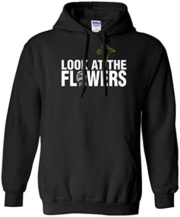 Prnnt, Men's, Look at the flowers, Hooded Sweatshirt, black, xxlarge