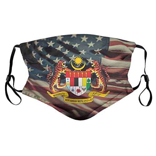 Coat of Arms of Malaysia Face Mask Adult Reusable Dust