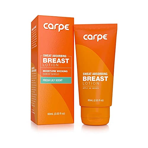 Carpe Sweat Absorbing Breast - Helps Keep Your Breasts and Skin Folds Dry - Sweat Absorbing Lotion - Helps Control Under Breast Sweat - Great For Chafing and Stain Prevention