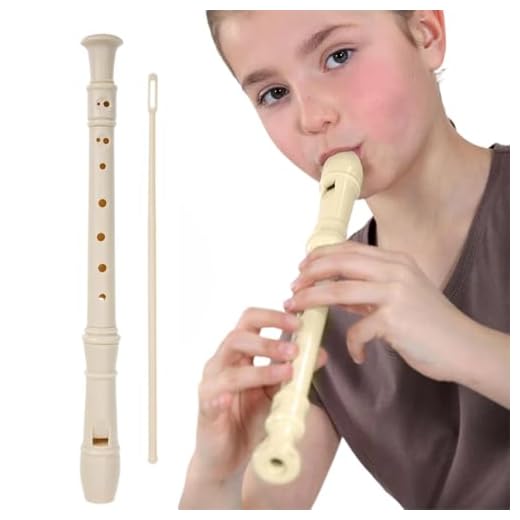 MWUMRCM Pack Flauta Dulce Soprano con Limpiador Flauta Escolar, Flauta dulce soprano ABS para escuelas,manual en ingles, Flauta Escolar Para Principiantes y Niños