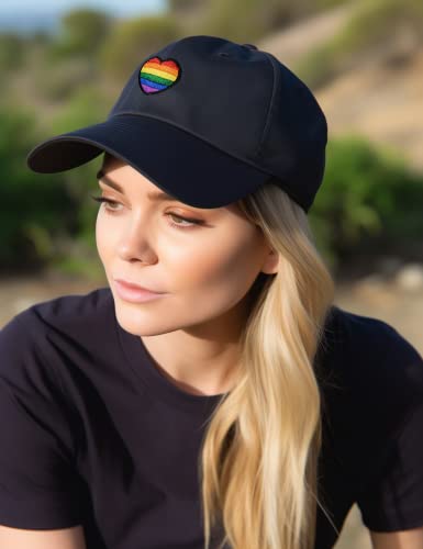 Image of Embroidered Pride Hat LGBT Cap Low Profile Distressed Dad Hat