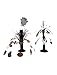 Produktbild Whity Whiteman - Halloween Dekoration, Tisch-Deko 2 Centre Pieces mit Halloween Symbolen, Table Decoration, ideal für Jede Halloween Party / Feier, Mehrfarbig