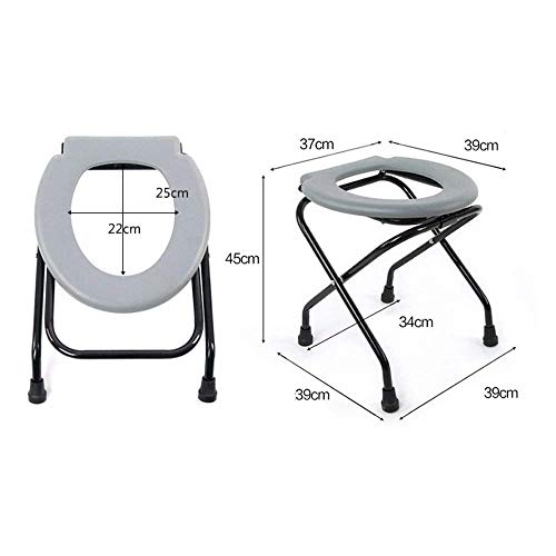Silla para inodoro para personas mayores, silla de ducha ligera, taburete sólido plegable, silla de baño para mujeres embarazadas miniatura 5