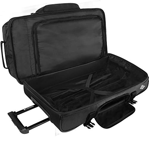Columbia Wheeled Duffle Travel Bag - 26 Inch Large Rolling Lightweight Luggage Bags for Men , Black
