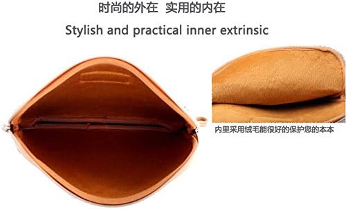 XSKN Canvas Fabric Stylish Leopard's Spots Print Style Laptop Sleeve Computer Protective Carrying Case Bag Cover for iPad/MacBook/Dell/HP/Lenovo etc. (Pink, 15 inch & 2019 New MacBook Pro 16) - Image 5