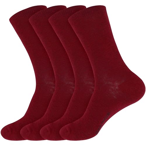 Image of BambooMN Unisex Men and Women's Rayon from Bamboo Wool Blend Athletic Crew Socks for Home, Travel, Work and Sport, 2 Pairs
