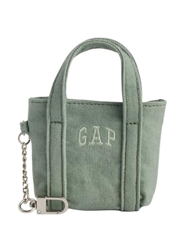 GAP Womens Logo Tote Bag Charm Gasoline Green One Size