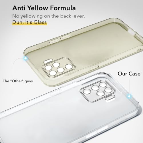 Image of Jkobi Lifetime Anti-Yellow Clear Back Cover Case for Oppo A94 4G (Sleek Hard Crystal | Shockproof and Camera Protection)