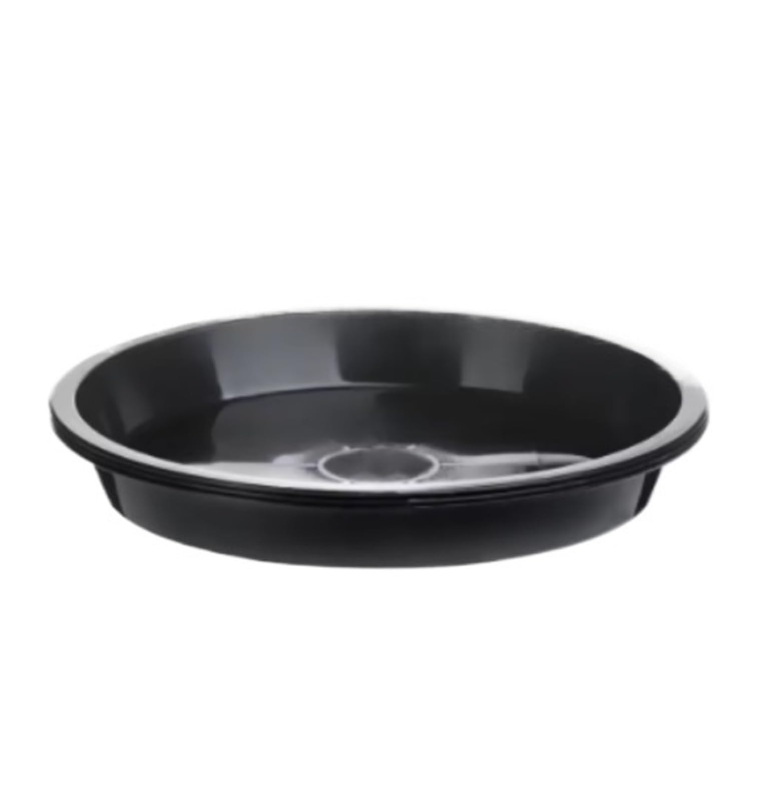 CNYUON 10Pcs Plant Saucer Drip Trays Plastic Tray Saucers Indoor Outdoor Flower Pot Round(Black,14.5x17.8cm)