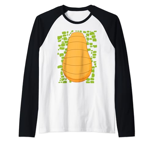 Disfraz de cocodrilo de vientre de cocodrilo fácil de Halloween Camiseta Manga Raglan