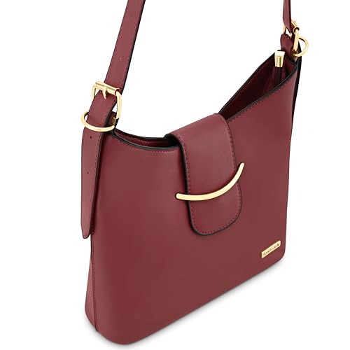 Image of Fastrack Solid Hobo Bag For Women, Girls and Ladies with Adjustable Sling Straps | Shoulder Bags | Ladies Purse Handbag | Shoulders For Casual Carry, Brown