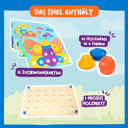 Nene Toys Holz-Steckspiel für Kinder ab 2 Jahren – Ansicht 6
