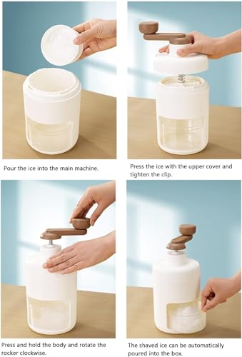 Image of Manual Ice Gola Maker | Baraf Ka Gola Machine with Stainless Steel Blades | Ice Crusher for Chuski, Slush & Snow Cone | Easy to Use & Clean | Summer Special for Home & Kids, BPA Free