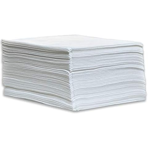 DAVELEN Disposable Large Premium Towels (50-Count) Spa and Salon Quality Softness for Guests, Clients | Hair, Face, Body Use | Premium Comfort, Ecofriendly | Towels Size: 31.5” x 15 (50, White) Cover