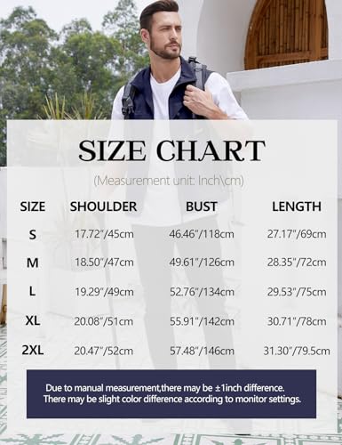 Gihuo Men'S Golf Lightweight Photo Vest Fishing Travel Safari Vest Softshell Causal Sleeveless Jacket Outerwear thumb #5