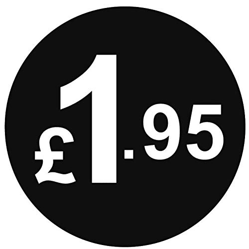 £ Black Price Stickers - 20mm, £1.95, 5000 — image 1