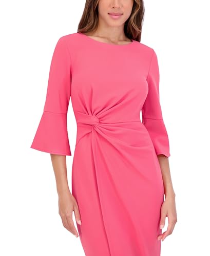 Image of Kensie Women's Belle Sleeve Scuba Crepe Midi Dress