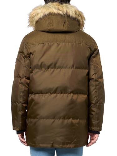 Image of Andrew Marc Men's Outerwear Tripp Mixed Media Faux Fur Hooded Parka