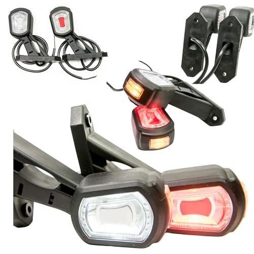 Web Truck 2 x LED Gummi Begrenzungsleuchte Seitenleuchte 12V 24V mit E-Prüfzeichen Positionsleuchte Auto LKW PKW Wohnwagen KFZ Lampe Leuchte Licht Weiß Rot Orange
